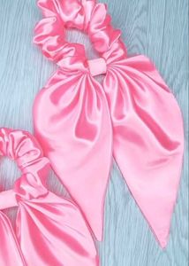 Pink Scarf Scrunchies