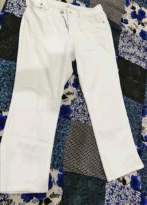 White Straight Leg Pants
