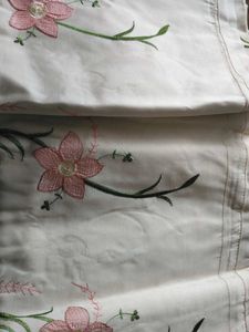 Off White Embroidered Saree- With MAA Embroidery