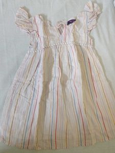 Striped Ruffle Sleeve Dress