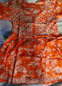 Floral Orange Dress