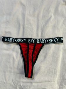 Red &#39;SEXY BABY&#39; Thong Panties