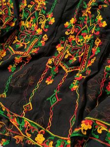 Embroidered Black Ethnic Gown