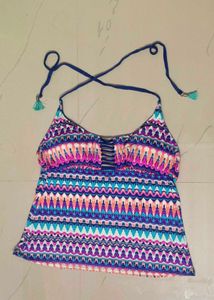 sleeveless tankini top