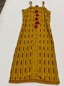 yellow single kurti