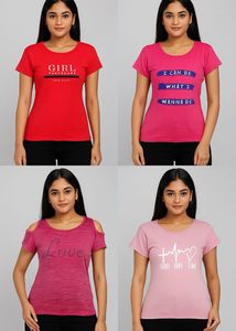 4 Stylish Women Tops + 1 Surprise Free Gift