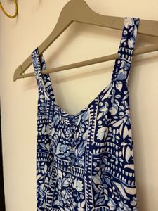 Blue IKAT Midi Dress