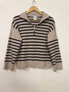 Striped Zip Top Jumper