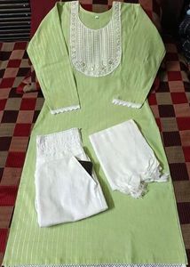 Green Kurta Set