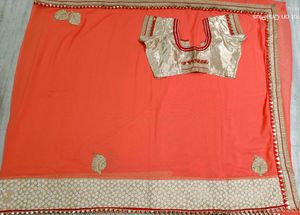 🇳🇿💫❤️ Elegant Coral Saree