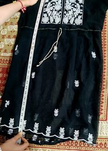 Embroidered Sheer Black Tunic Top 💕
