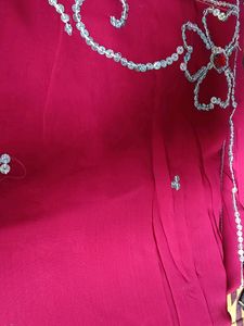 Sequence Red Color Saree