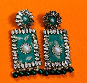 New Party Wear Fancy Fabric Earrings