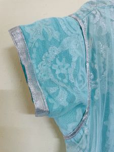 Blue Embellished Anarkali Dress