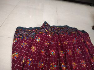 Gujrati Ethnic Skirt With Heavy Embroidery