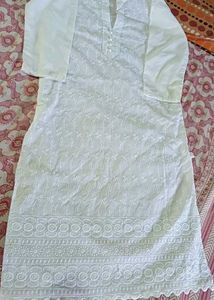 White Chikankari Kurti