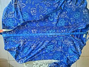 Blue Floral Print Top 3XL