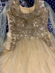 Elegant Gold Embroidered Dress