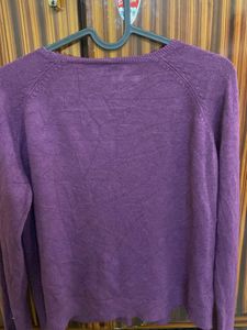 Purple Cardigan Sweater