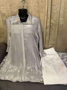 Zola Embellished Collar Kurti Pant