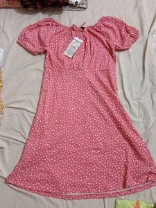 Cute Pink Polka Dot Dress