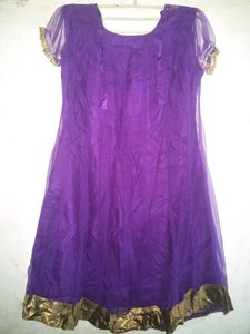 Purple Anarkali Set
