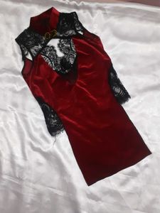 ♥️Maroon Cheongsam Lingerie ♥️