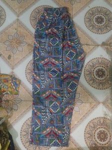 Blue Patterned Pajama Pants