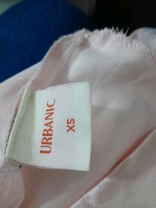 Pink Satin Puff Sleeve Crop Top