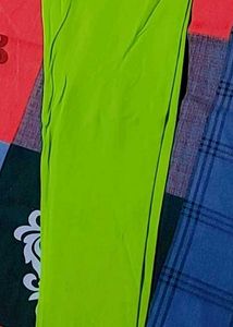 Lime Green Casual Leggings
