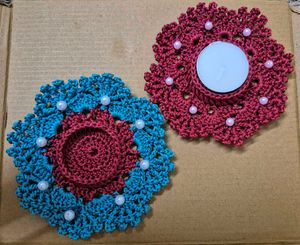 Crochet Tea Light Candle Holder