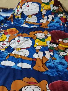 Single Bed Colourful  Doramon Dohar For Kids