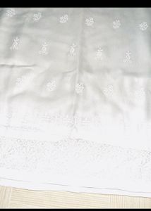 White Embroidered Kurti With Pant Set