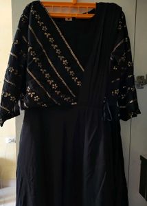 Elegant Black Anarkali Gown Suit