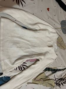 Korean White Warm Top