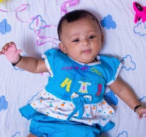 Cute Baby Girl Blue Frock