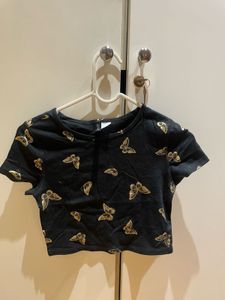 H&amp;M Butterfly Crop Top