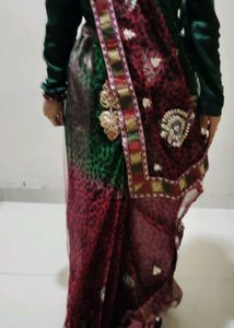 Beautiful Ready Made Net Saree 👌👌