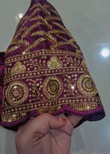 Blue Embellished saree