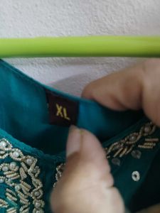 Elegant Teal Embroidered Kurta