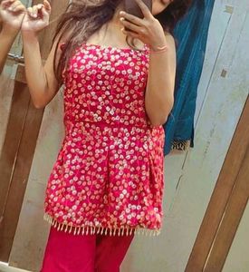 Pink Sequined Sharara Set With Duppata