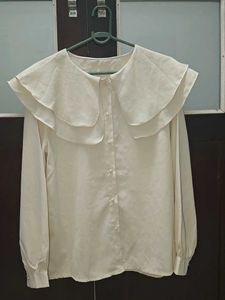 Elegant Ruffle Collar Blouse