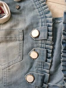 Vintage Pink Lace Cardigan and denim jacket