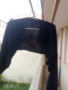 Black Cropped Cardigan