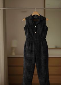 Chic Black Polka Dot Jumpsuit