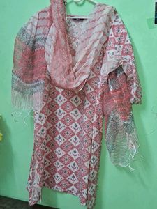 Libas Pink Ethnic Print Kurta Set