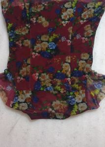 Printed Net Top