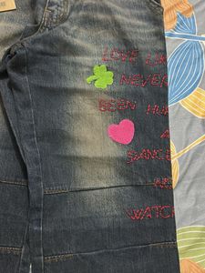 Unique Embroidered Denim Jeans