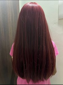 Imported! Women's Long Straight Wine Red Wig