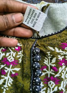 Cute Olive Green Floral Dress